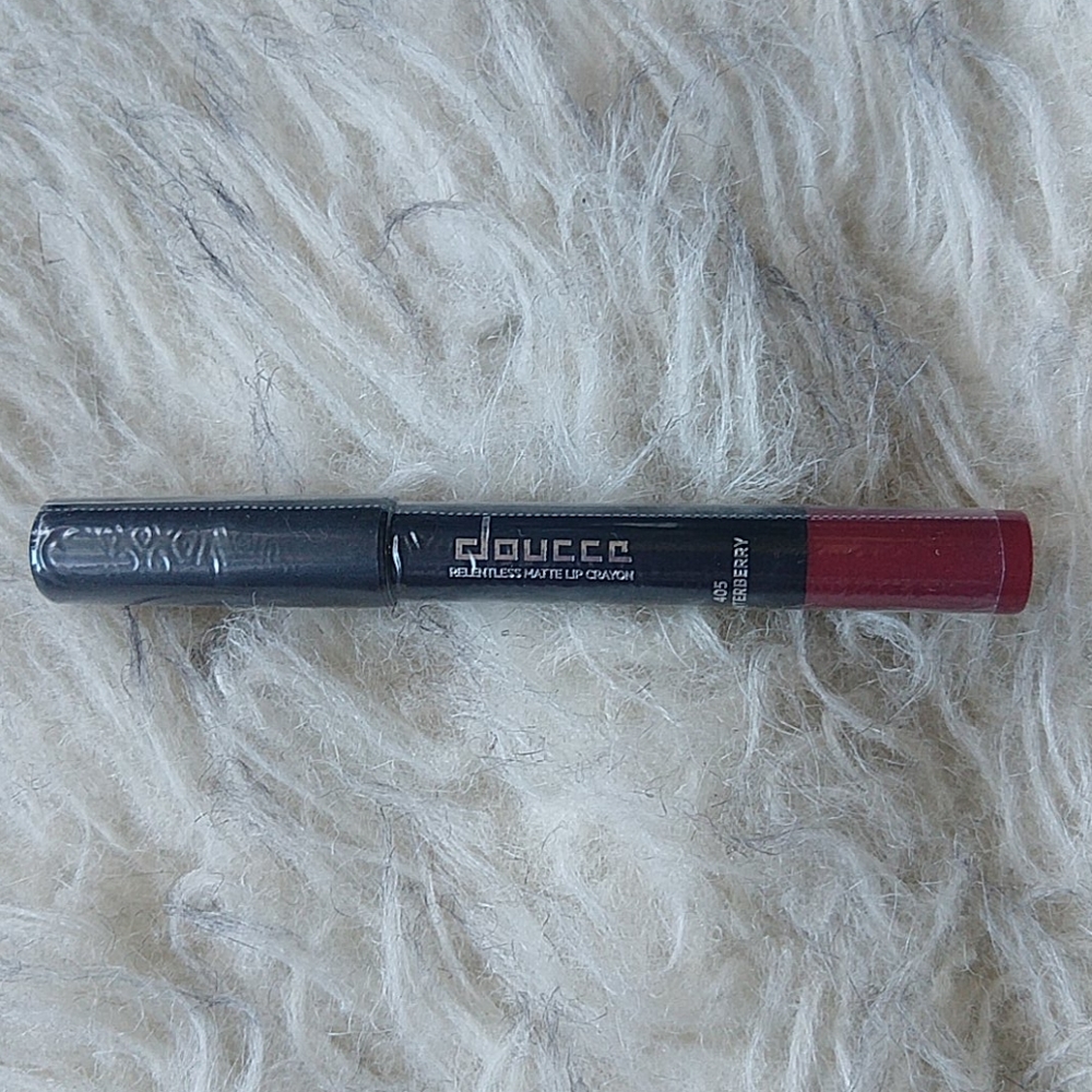 Doucce Relentless Matte Lip Crayon Lipstick Winterberry Waterproof